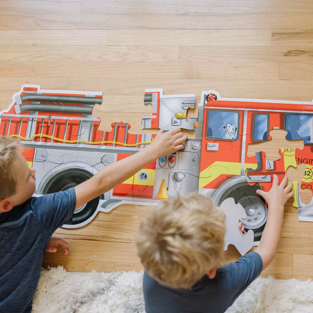 Melissa & Doug - Giant Fire Truck Floor Puzzle 24 Piece
