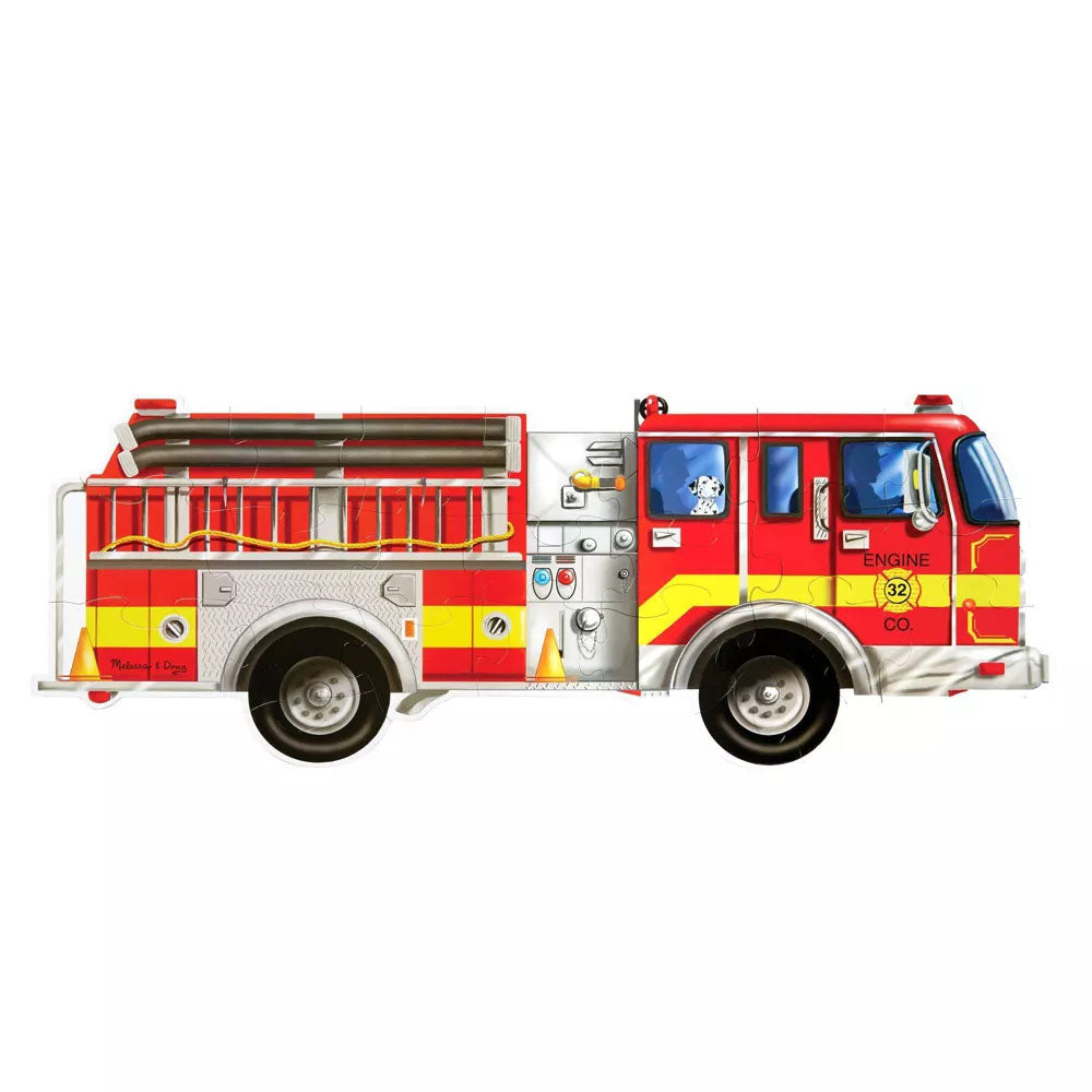 Melissa & Doug - Giant Fire Truck Floor Puzzle 24 Piece
