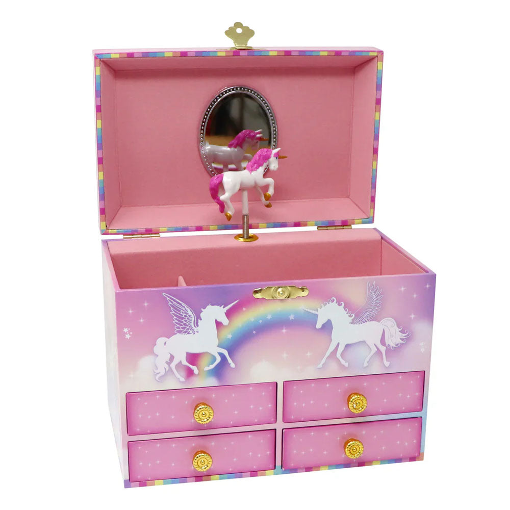 Pink Poppy - Unicorn Rainbow Luxury Music Box