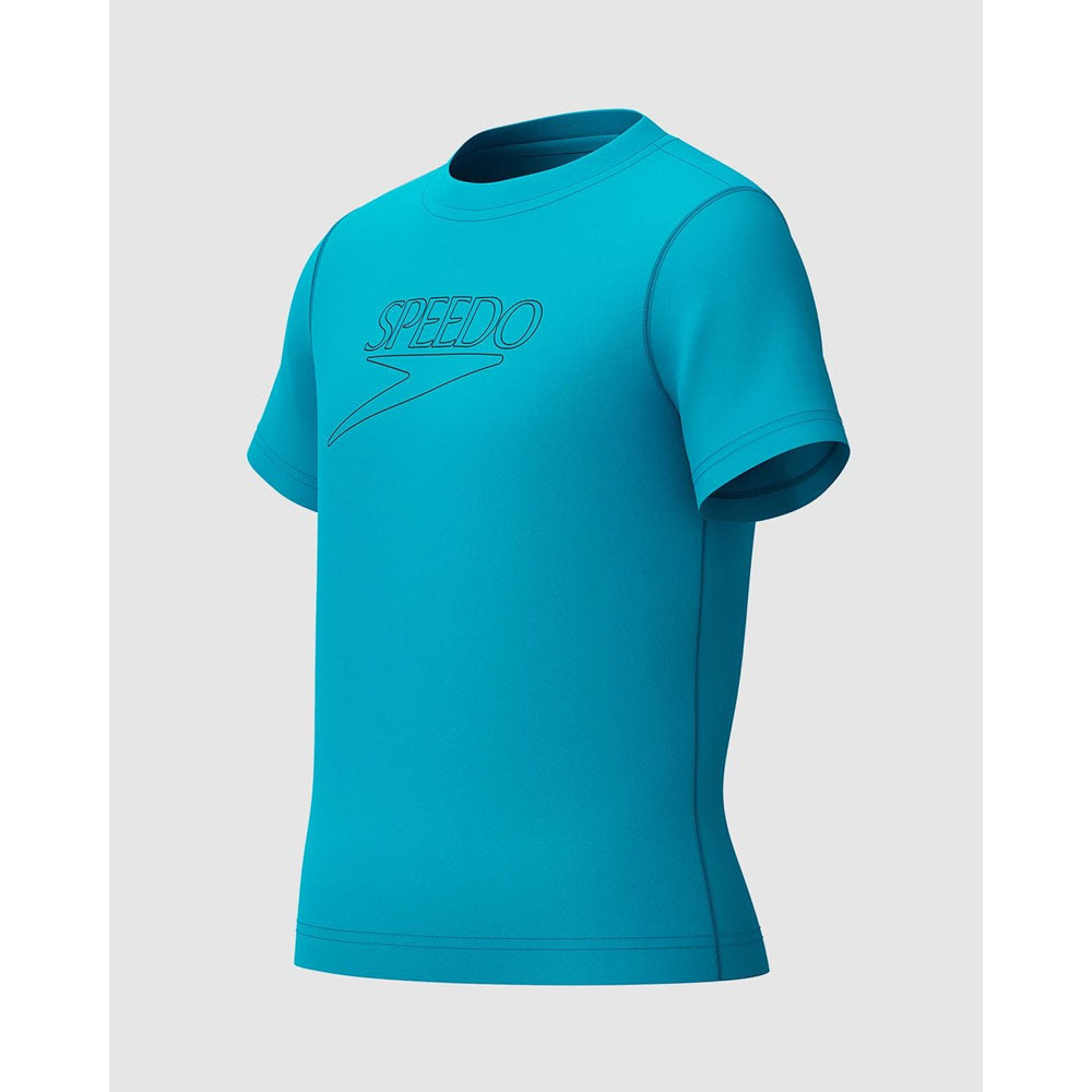 Speedo Junior Classic Logo Short Sleeve Rashguard