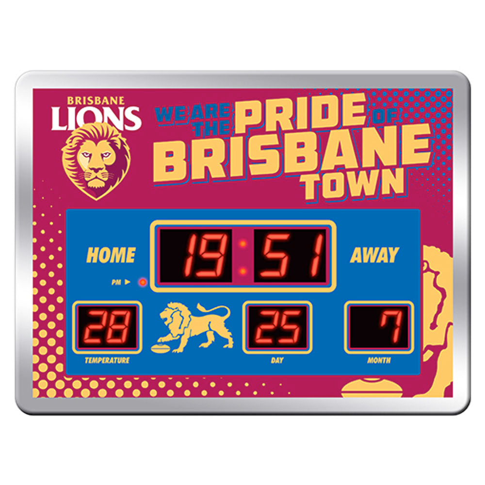 AFL LED Scoreboard Clock - Brisbane Lions