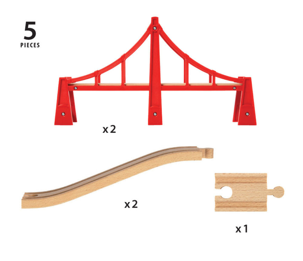 BRIO - Double Suspension Bridge 5 pieces