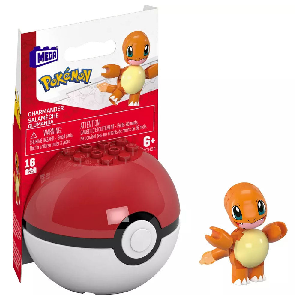 Mega Blocks Pokemon Evergreen Poke Ball - Charmander