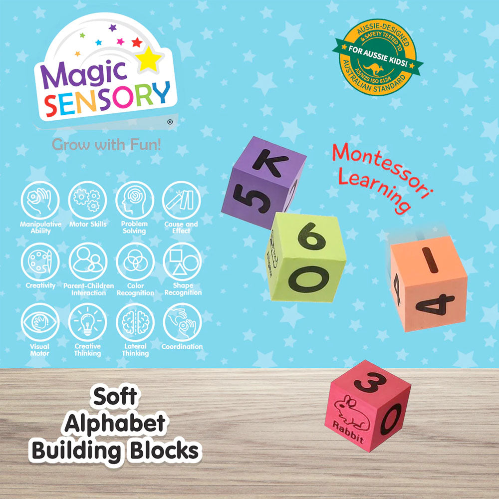 Magic Sensory Alphabet And Number Foam Blocks