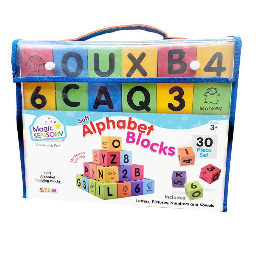 Magic Sensory Alphabet And Number Foam Blocks