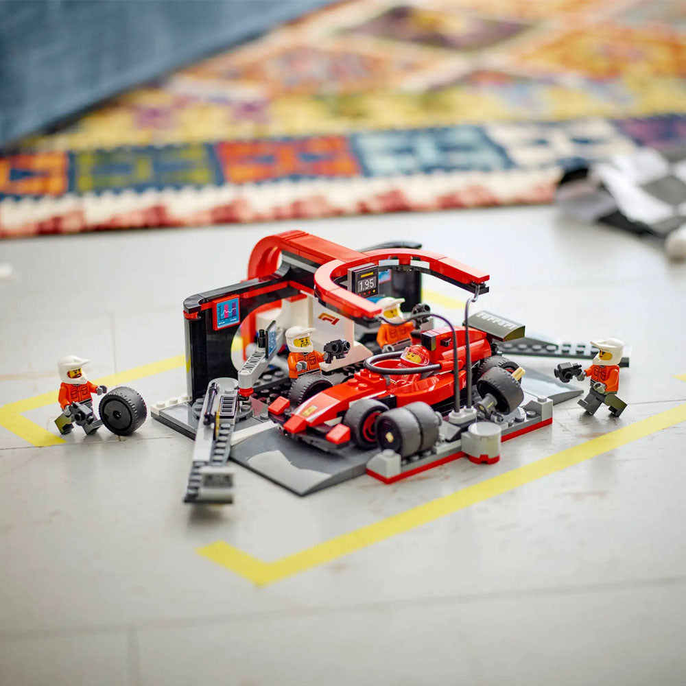 LEGO City F1 Pit Stop & Pit Crew with Ferrari Car - 60443