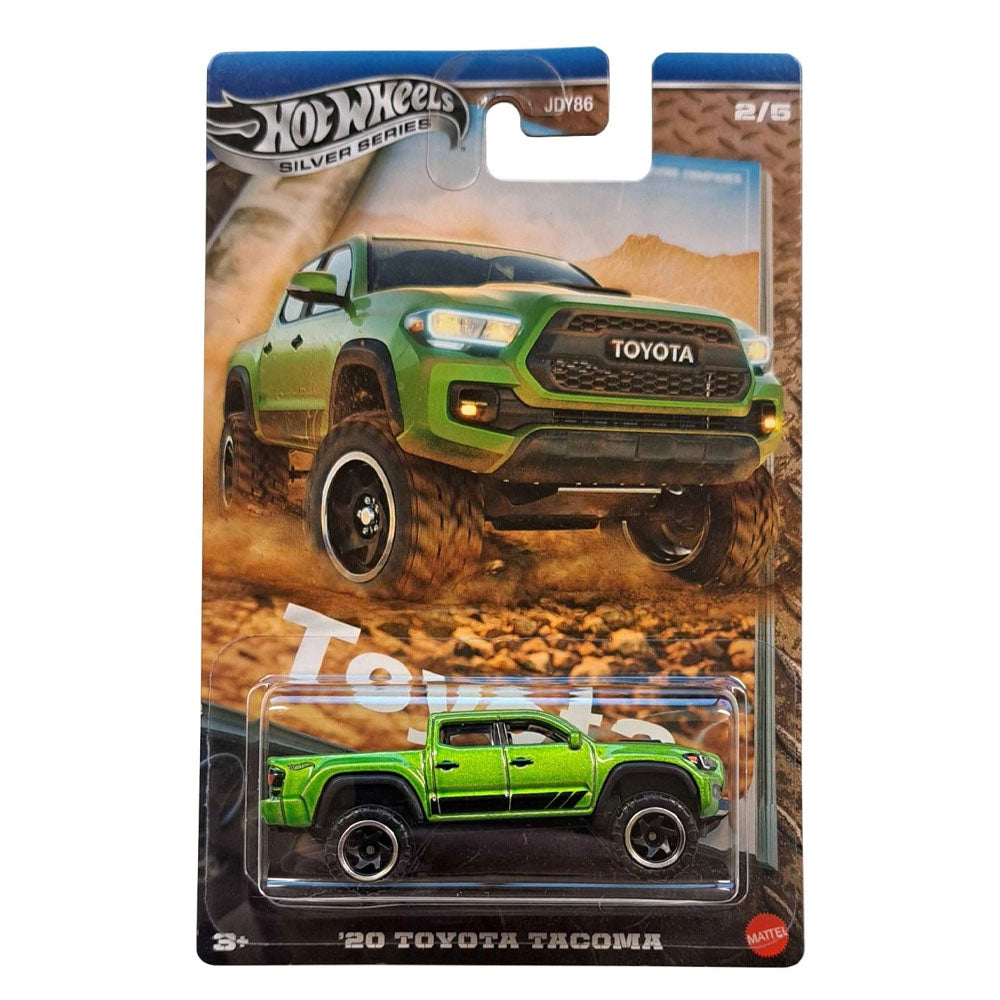 Hot Wheels Toyota Tacoma Off-Road Pickup Truck Die-Cast Toy Car – Silver Series Collectible main image 0