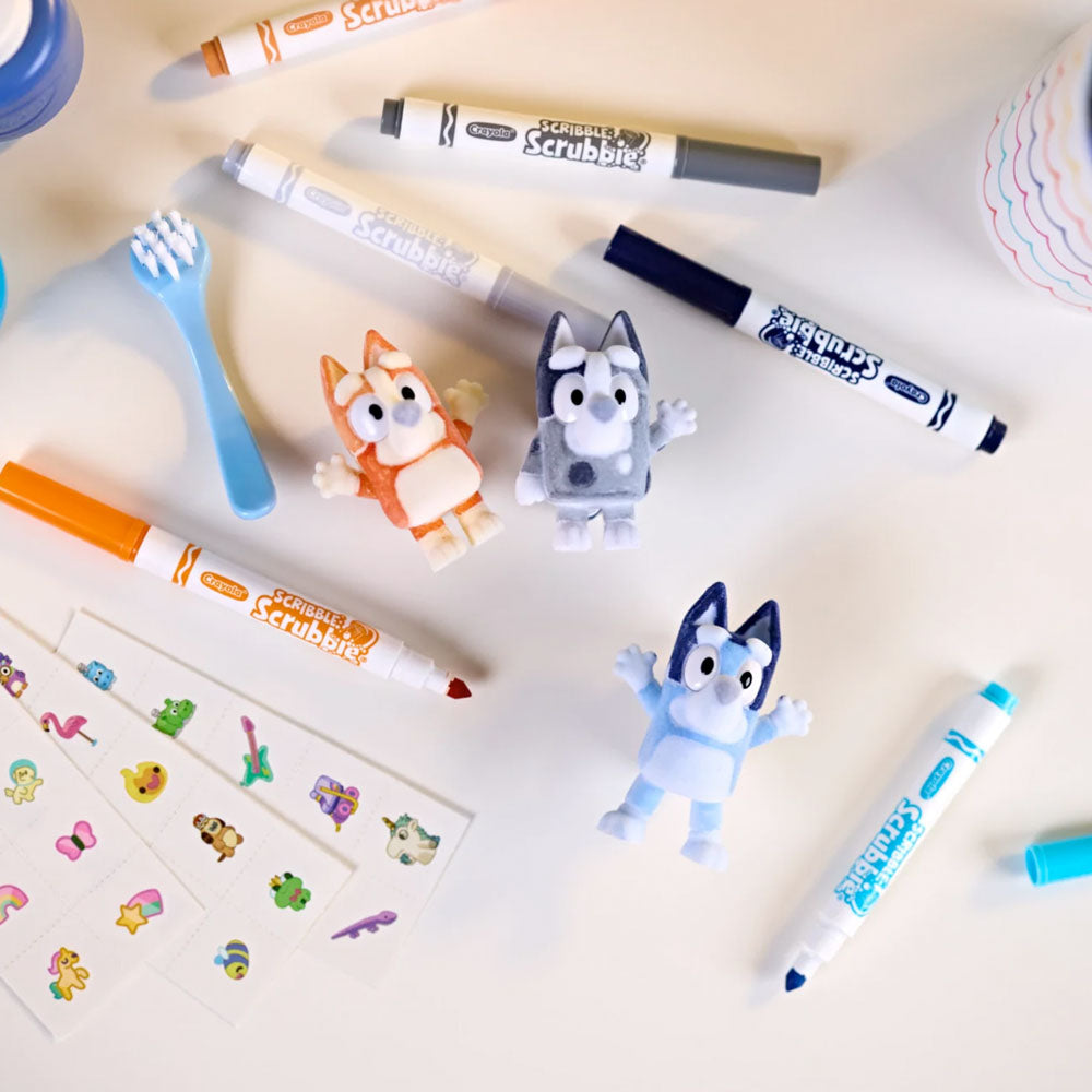 Crayola Bluey Scribble Scrubble 3 Character Set
