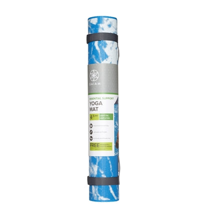 GAIAM ESSENTIAL YOGA MAT 4.5MM BLUE MARBLE