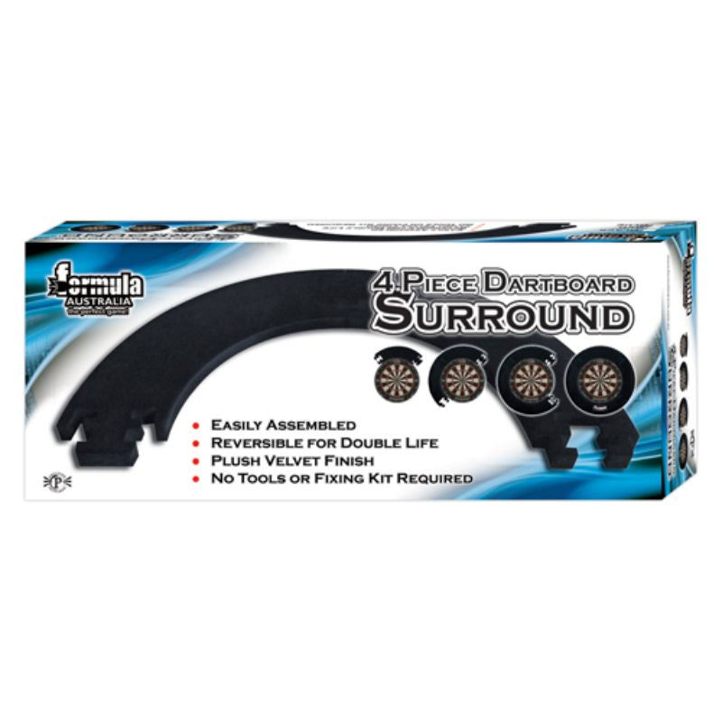 FORMULA SPORTS DARTBOARD SURROUND BLACK RED