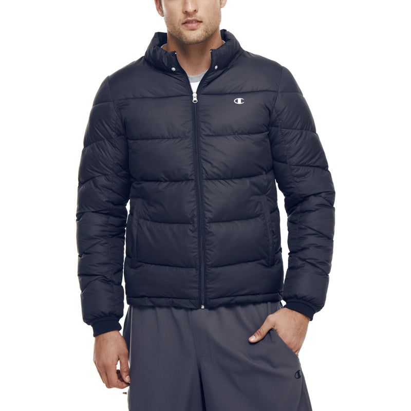 CHAMPION MENS PUFFER JACKET BLACK