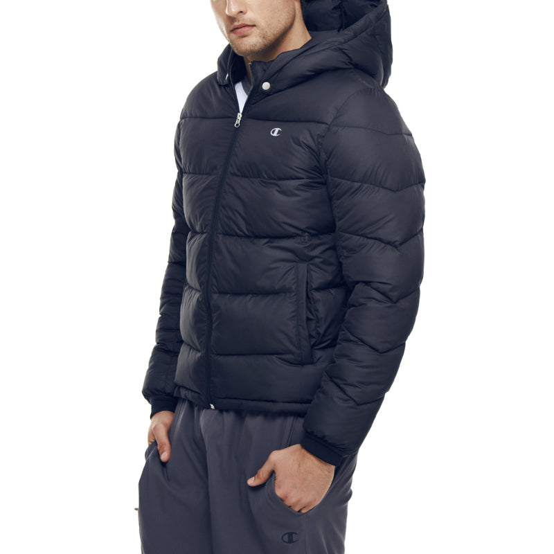 CHAMPION MENS PUFFER JACKET BLACK
