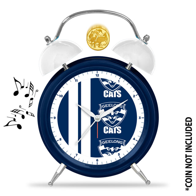 AFL MONEY BANK ALARM CLOCK GEELONG CATS