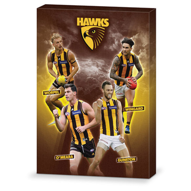 AFL 4 PLAYER CANVAS HAWTHORN HAWKS