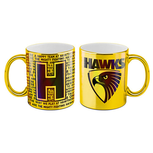 AFL METALLIC MUG HAWTHORN HAWKS