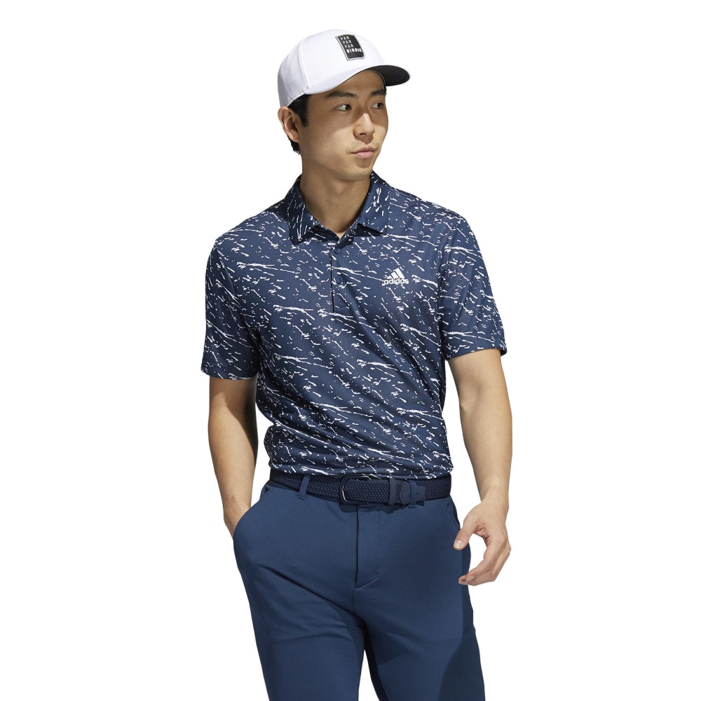 Adidas Mens Golf Primeblue Print Polo
