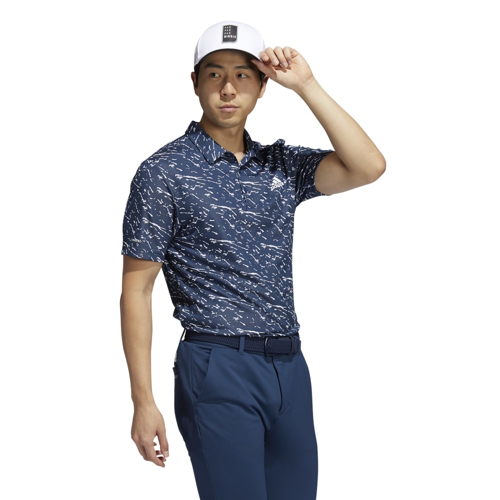 Adidas Mens Golf Primeblue Print Polo
