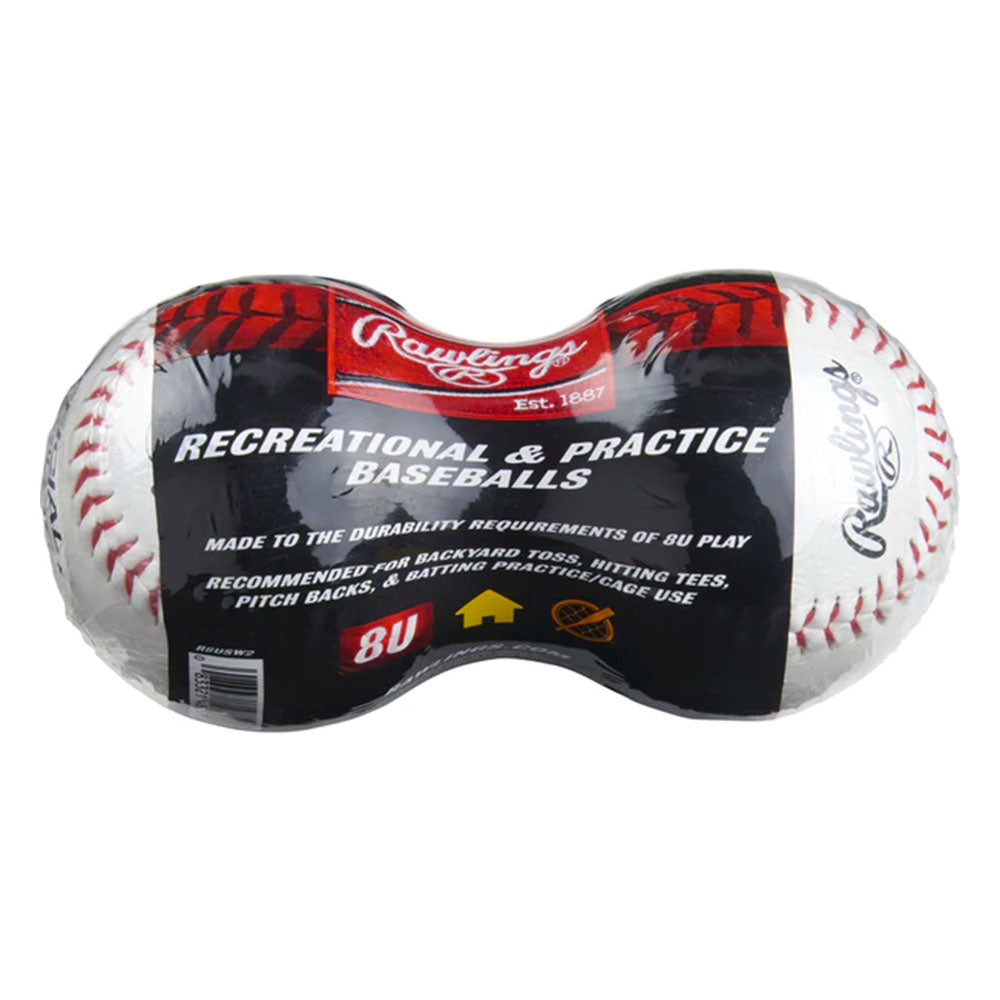 Rawlings Recreation and Practice Twin Pack U8 Baseballs