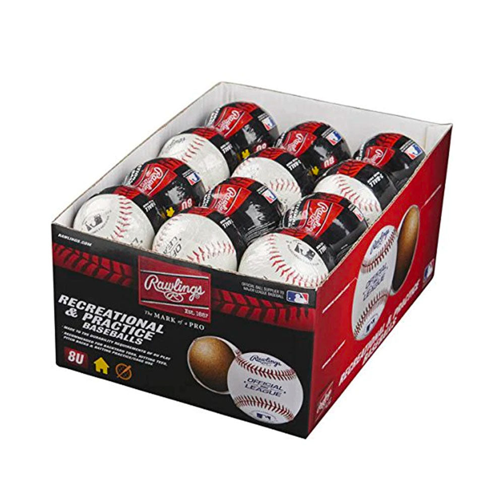 Rawlings Recreation and Practice Twin Pack U8 Baseballs