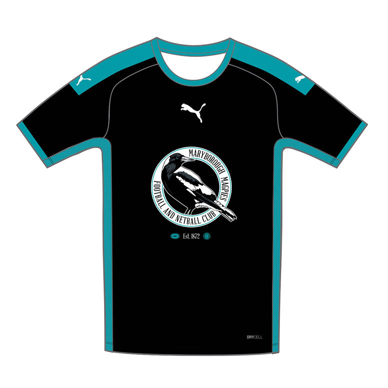 Youth Short Sleeve Warm Up Top Maryborough Magpies FNC