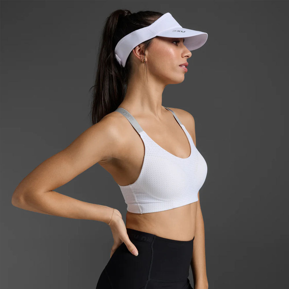2XU Run Visor Hunter White
