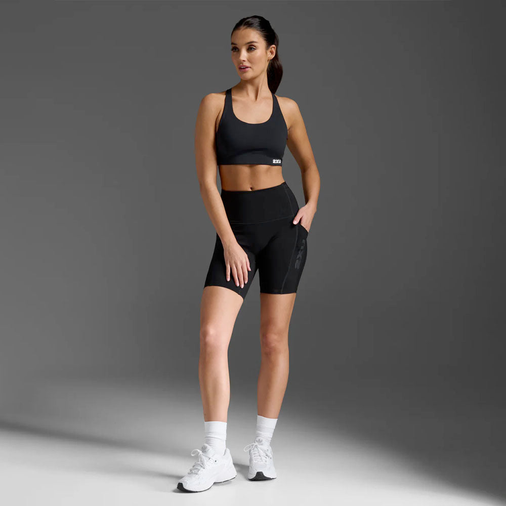 2XU Womens Form Stash Hi-Rise 6 Inch Compression Short