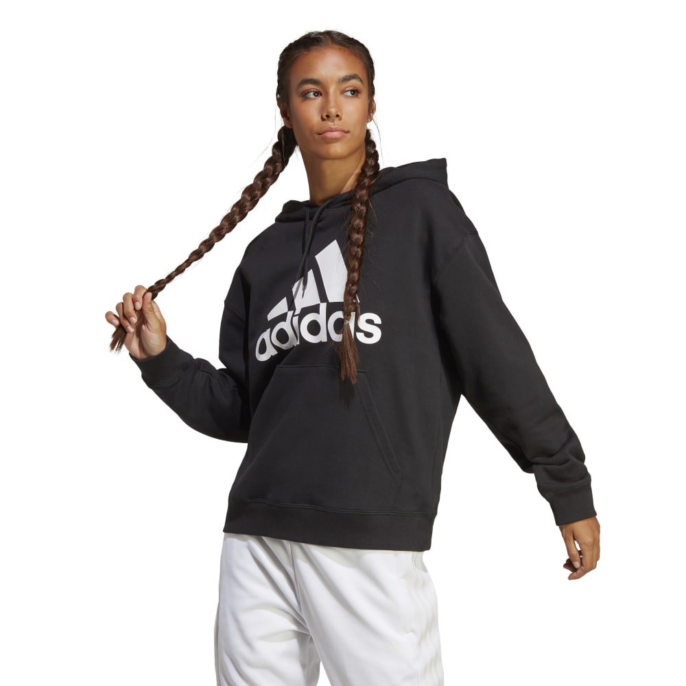 Adidas Womens Big Logo French Terry Oversized Hoodie