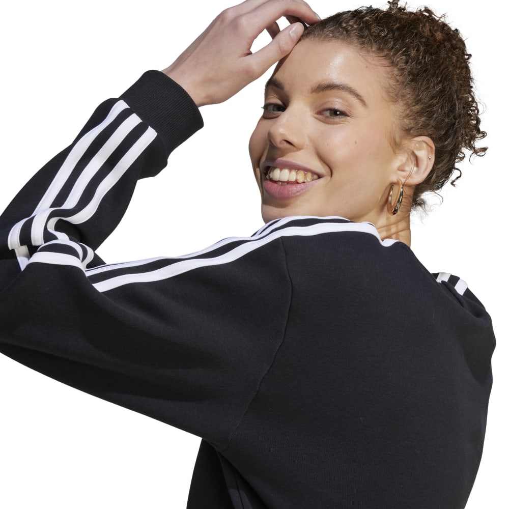 Adidas Womens 3-Stripes Fleece Sweatshirt