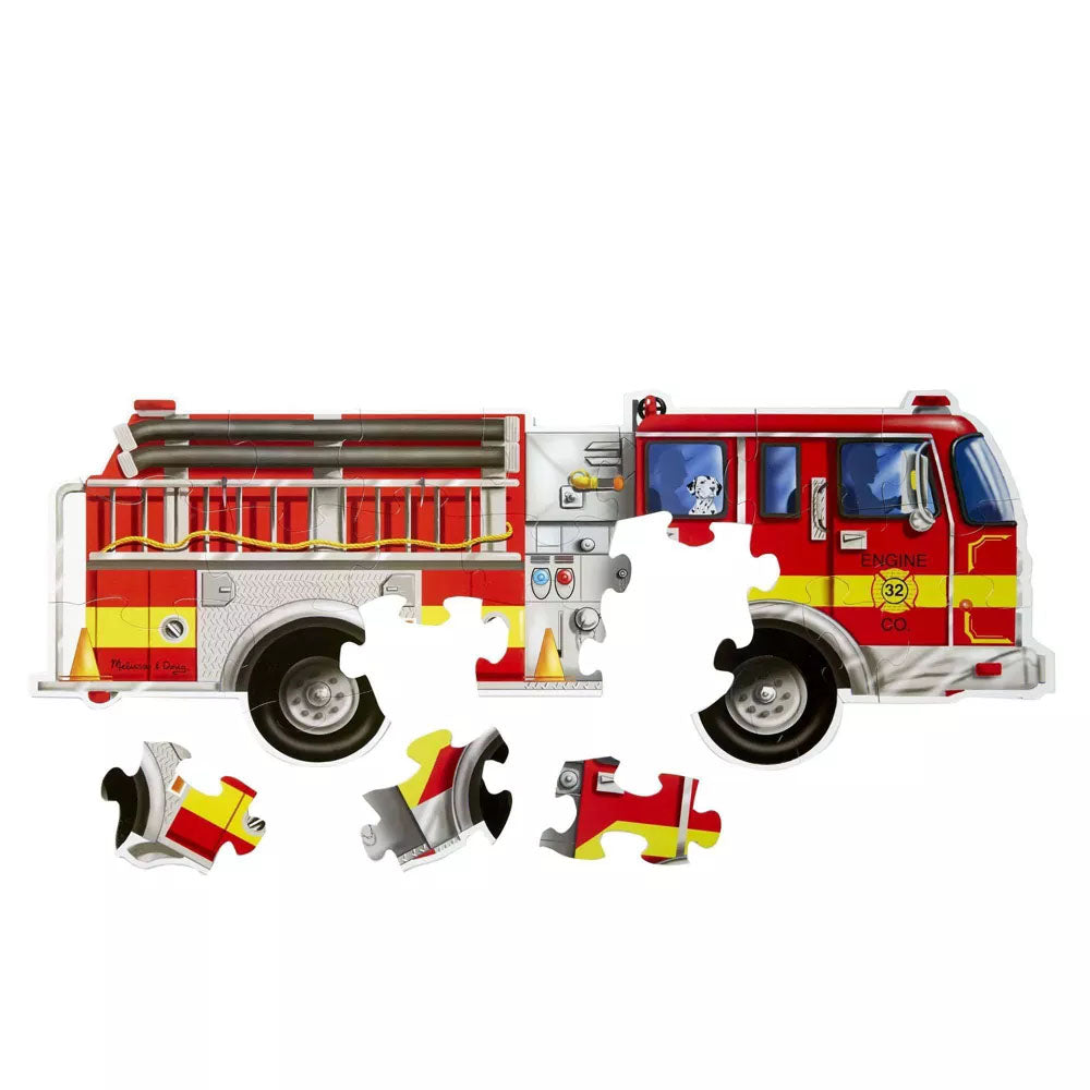 Melissa & Doug - Giant Fire Truck Floor Puzzle 24 Piece