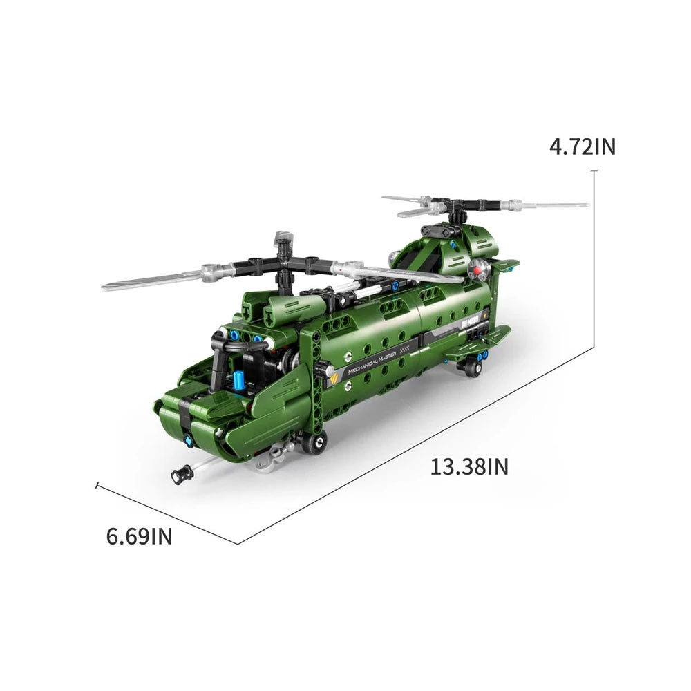 Mechanical Master 6809 Military Helicopter 2 In 1
