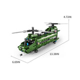 Mechanical Master 6809 Military Helicopter 2 In 1