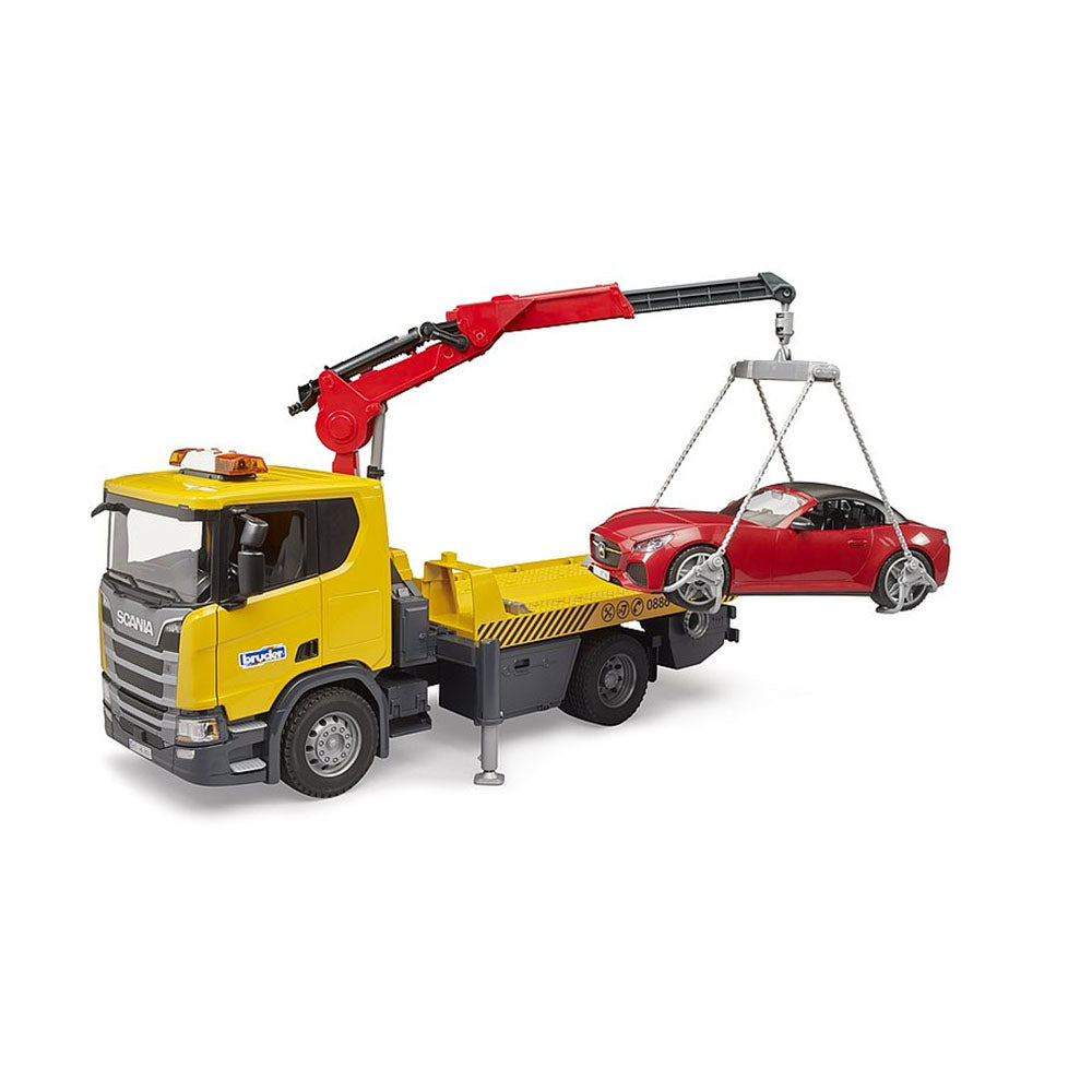 Bruder Scania Super 560R Tow Truck with Light & Sounds Module & Bruder Roadster