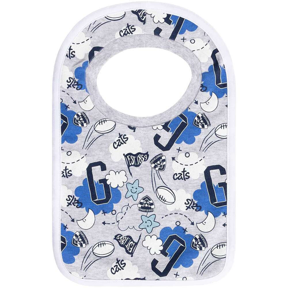 AFL Geelong Baby Cloud Bibs