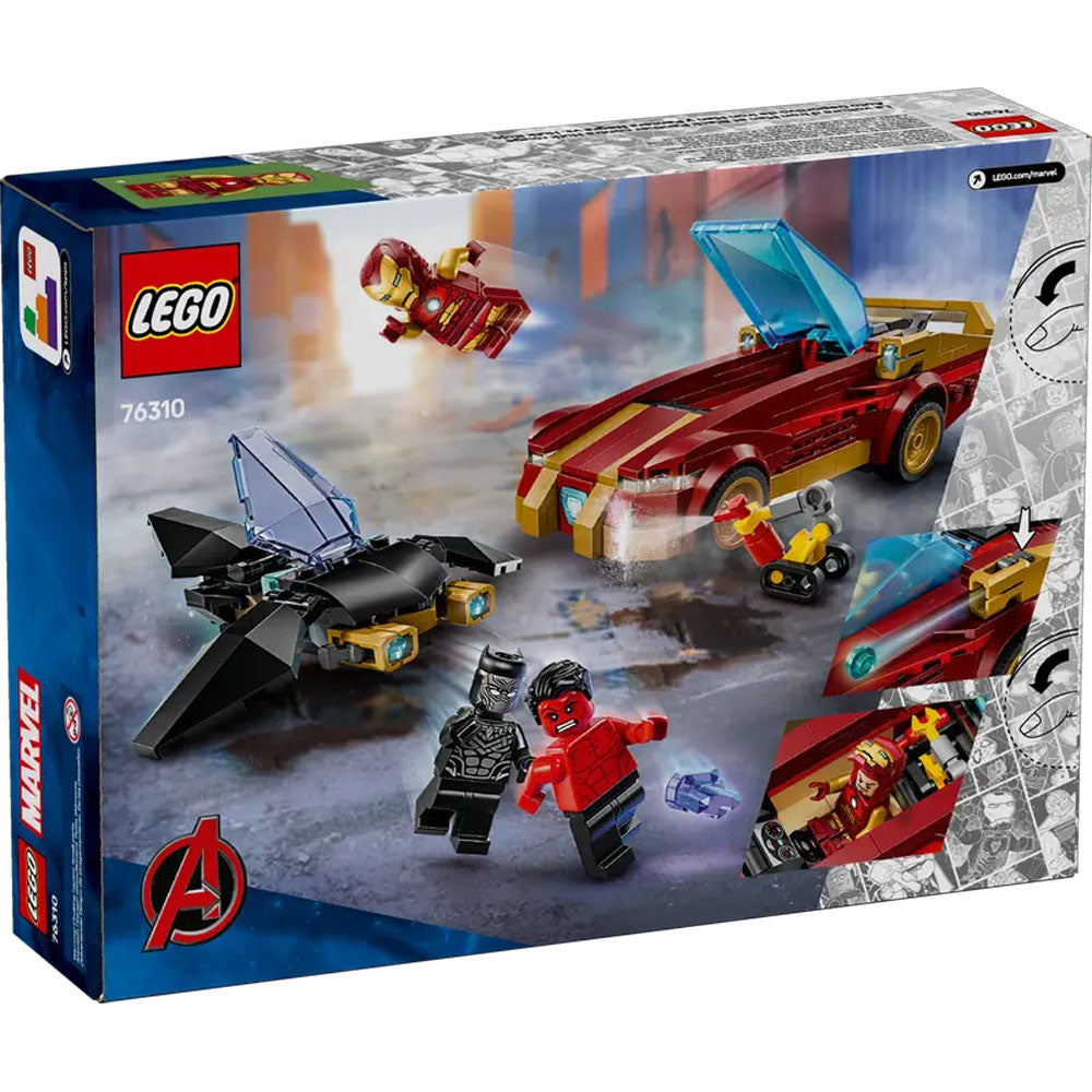 LEGO Marvel Iron Man Car & Black Panther vs. Red Hulk - 76310