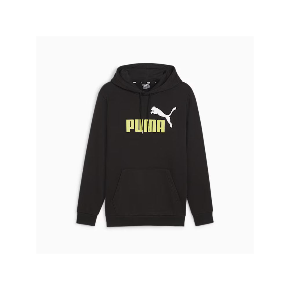 Puma Mens Essential+ Two-Tone Big Logo Fleece Hoodie