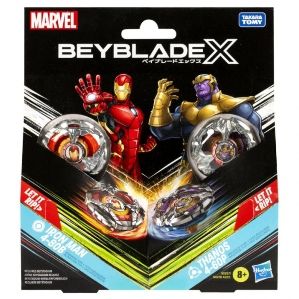 Beyblade X Marvel - Iron Man 4-80B vs Thanos 4-60P