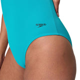 Speedo Womens Solid Racerback Zip One Piece