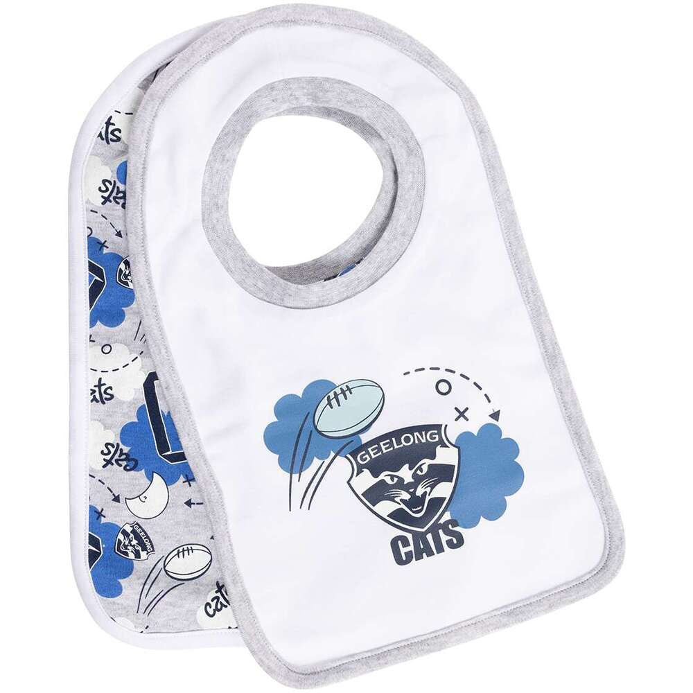 AFL Geelong Baby Cloud Bibs