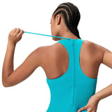 Speedo Womens Solid Racerback Zip One Piece
