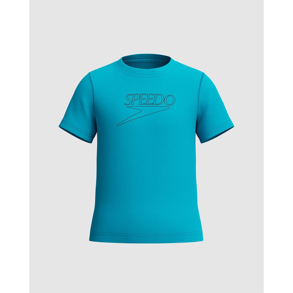 Speedo Junior Classic Logo Short Sleeve Rashguard