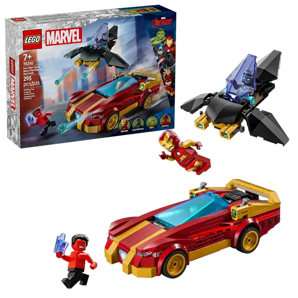 LEGO Marvel Iron Man Car & Black Panther vs. Red Hulk - 76310