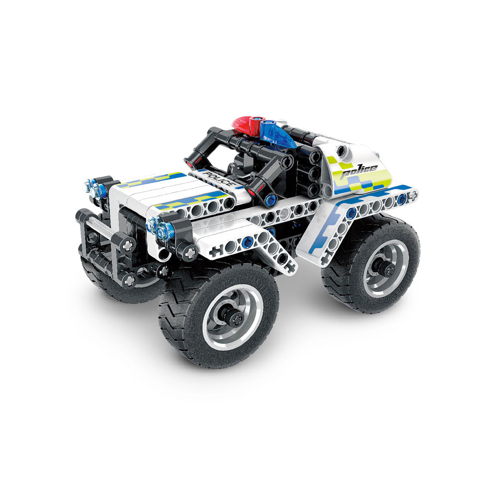 iM.Master Mechanical Master Pull Back Police Car building Blocks 199 Pcs