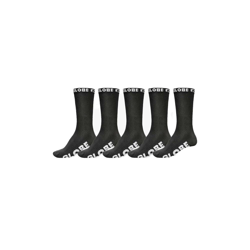 Globe Mens Blackout Quarter Sock 5 Pack