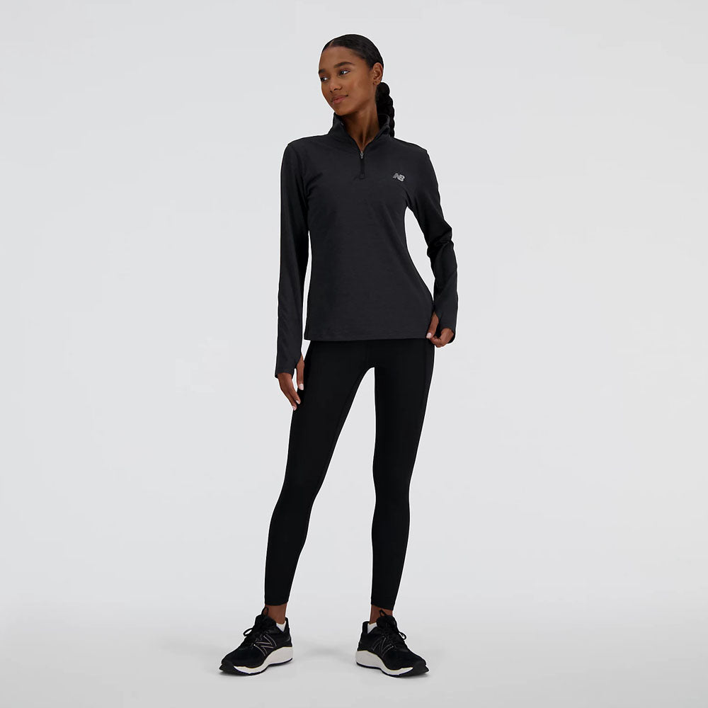 New Balance Womens Space Dye Quarter Zip Pullover