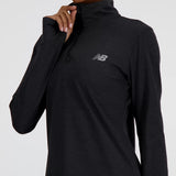 New Balance Womens Space Dye Quarter Zip Pullover