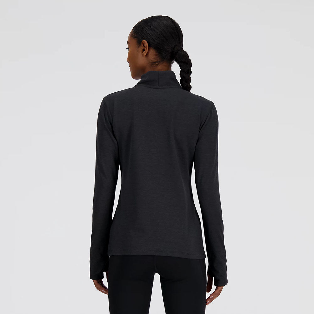 New Balance Womens Space Dye Quarter Zip Pullover