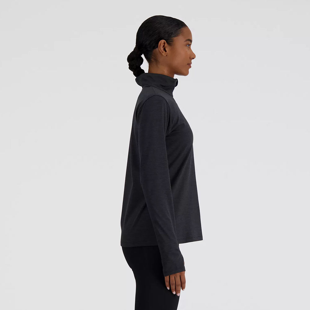 New Balance Womens Space Dye Quarter Zip Pullover