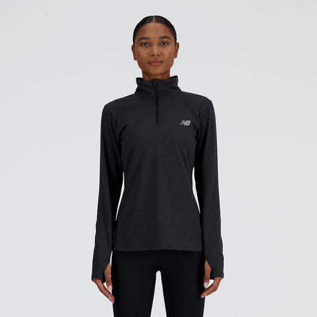 New Balance Womens Space Dye Quarter Zip Pullover