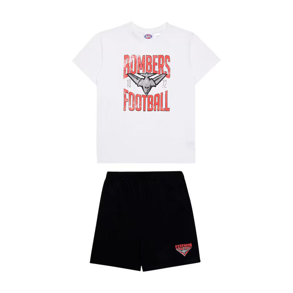AFL Kids Pyjamas Set Essendon Bombers