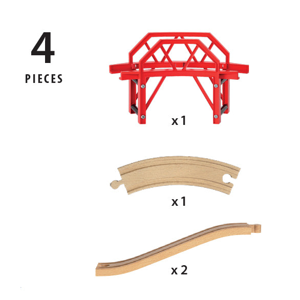 Brio World - Curved Bridge 4 Pieces